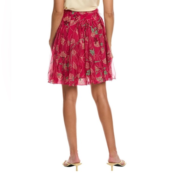 Valentino Pink Lotus Silk Skirt – Size IT 40 (US 4) – $3750 Retail NWT - Picture 5 of 9